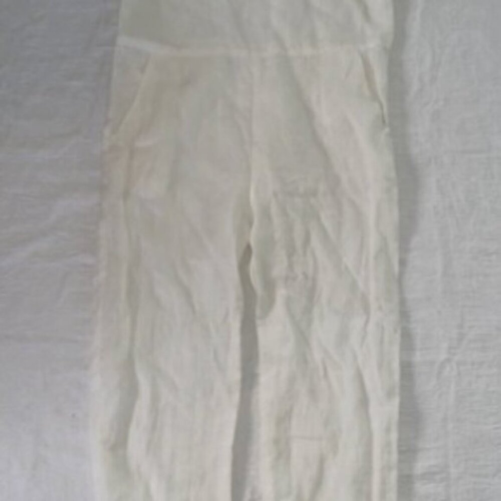 Ozma California White Linen Jumpsuit Size Small S